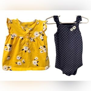 2 items! 24 months Carter’s shirt and onesie set